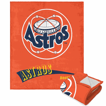 MLB Houston Astros Cooperstown Collection Throwback Silk Touch Sherpa Throw Blanket 50 x 60 Inches