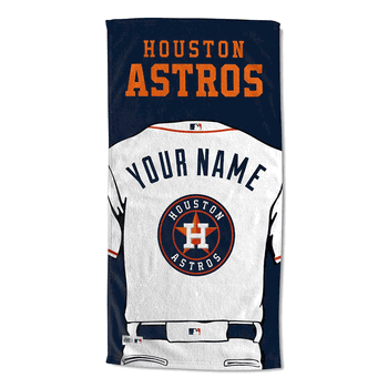 MLB Houston Astros Jersey Personalized Beach Towel 30x60 Inches