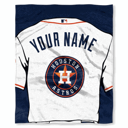 MLB Houston Astros Jersey Personalized Silk Touch Throw Blanket 50x60 Inches