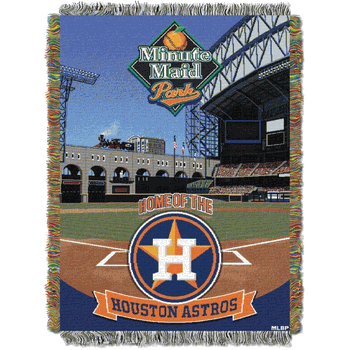 MLB Houston Astros Minutemaid Park Stadium Tapestry Throw Blanket 48x60 Inches