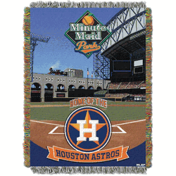 MLB Houston Astros Minutemaid Park Stadium Tapestry Throw Blanket 48x60 Inches