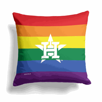 MLB Houston Astros Pride Series Throw Pillow 18x18 Inches