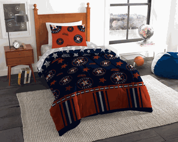 MLB Houston Astros Rotary Twin Bed In A Bag Set 64 x 86 Inches