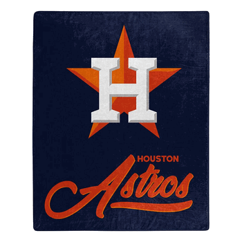 MLB Houston Astros Signature Raschel Throw Blanket 50x60 Inches
