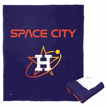 MLB Houston Astros Silk City Connect Touch Throw Blanket 50x60 Inches