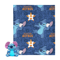 MLB Houston Astros Strike Stitch Hugger Pillow & Silk Touch Throw Blanket Set 40x50 Inches