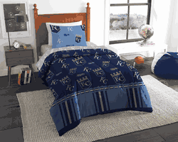 MLB Kansas City Kansas City Royals Rotary Twin Bed In A Bag Set