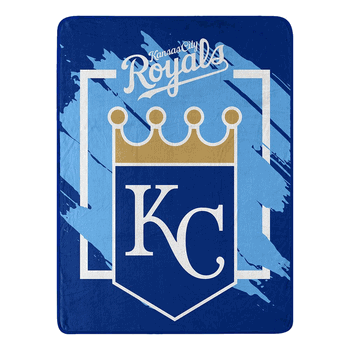 MLB Kansas City Royals Dimensional Micro Raschel Throw Blanket 46x60 Inches