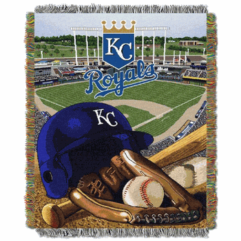 MLB Kansas City Royals Homefield Advantage Tapestry Throw Blanket 48x60 Inches