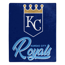MLB Kansas City Royals Signature Raschel Throw Blanket 50x60 Inches