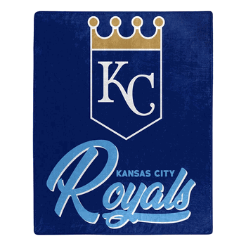 MLB Kansas City Royals Signature Raschel Throw Blanket 50x60 Inches