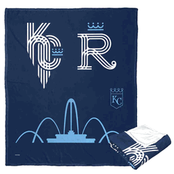 MLB Kansas City Royals Silk City Connect Touch Throw Blanket 50x60 Inches