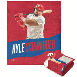 MLB Kyle Schwarber Player Silk Touch Sherpa Throw Blanket 50 x 60 Inches