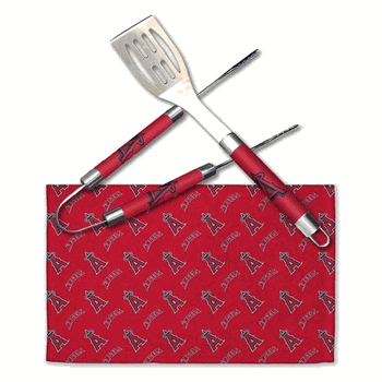 MLB Los Angeles Angels 3-Piece BBQ Utensil Set 17.25 6 11 x 18 Inches
