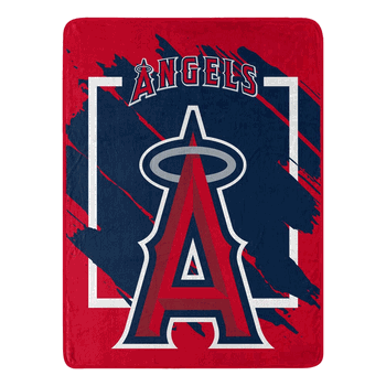 MLB Los Angeles Angels Dimensional Micro Raschel Throw Blanket 46x60 Inches