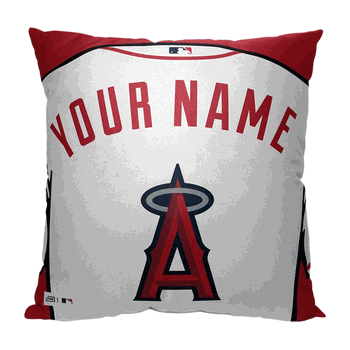 MLB  Los Angeles Angels Jersey Personalized Pillow 18 x 18 Inches