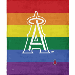MLB Los Angeles Angels Pride Series Silk Touch Throw Blanket 50x60 Inches