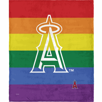 MLB Los Angeles Angels Pride Series Silk Touch Throw Blanket 50x60 Inches