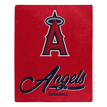 MLB Los Angeles Angels Signature Raschel Throw Blanket 50x60 Inches