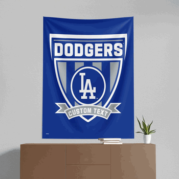 MLB Los Angeles Dodgers Allegiance Personalized Wall Hanging 50x60 Inches