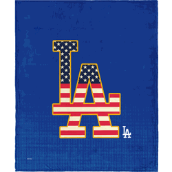 MLB Los Angeles Dodgers Celebrate Series Silk Touch Sherpa Throw Blanket 50x60 Inches