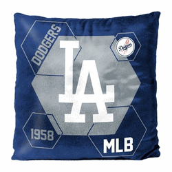 MLB Los Angeles Dodgers Connector Velvet Reverse Pillow 16 x 16 Inches