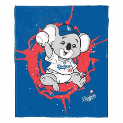 MLB Los Angeles Dodgers Mascot Silk Touch Throw Blanket 50x60 Inches