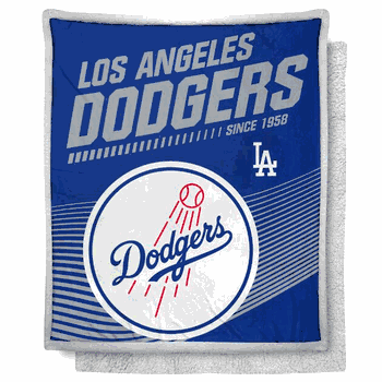 MLB Los Angeles Dodgers New School Mink Sherpa Throw
