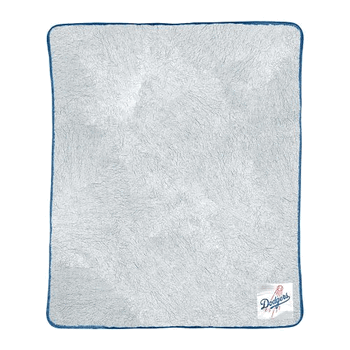 MLB Los Angeles Dodgers Patch Two Tone Sherpa Throw Blanket 50x60 Inches