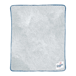 MLB Los Angeles Dodgers Patch Two Tone Sherpa Throw Blanket 50x60 Inches