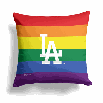MLB Los Angeles Dodgers Pride Series Throw Pillow 18x18 Inches