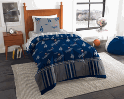 MLB Los Angeles Dodgers Rotary Twin Bed In A Bag Set 64 x 86 Inches