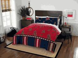 MLB Los Angeles Los Angeles Angels Rotary Queen Bed In A Bag Set
