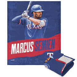 MLB Marcus Semien Player Silk Touch Sherpa Throw Blanket 50 x 60 Inches