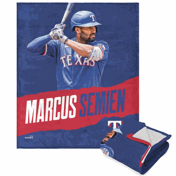 MLB Marcus Semien Player Silk Touch Sherpa Throw Blanket 50 x 60 Inches