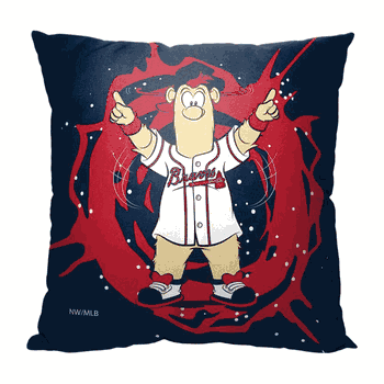MLB Mascots Atlanta Braves Printed Throw Pillow