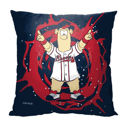 MLB Mascots Atlanta Braves Printed Throw Pillow