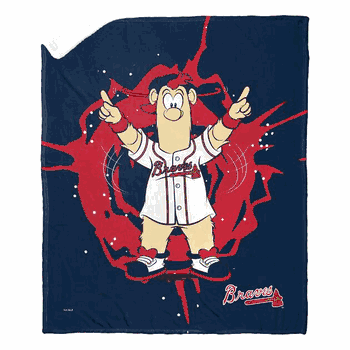 MLB Mascots Atlanta Braves Silk Touch Sherpa Throw