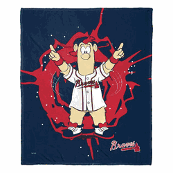 MLB Mascots Atlanta Braves Silk Touch Throw