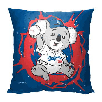 MLB Mascots Los Angeles Dodgers Printed Throw Pillow