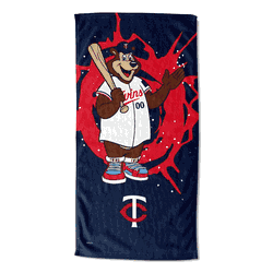 MLB Mascots Minnesota Twins Printed Beach Towel