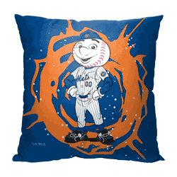 MLB Mascots New York Mets Printed Throw Pillow