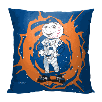 MLB Mascots New York Mets Printed Throw Pillow