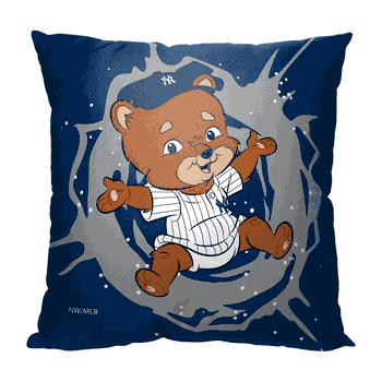 MLB Mascots New York Yankees Printed Throw Pillow