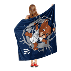 MLB Mascots New York Yankees Silk Touch Sherpa Throw