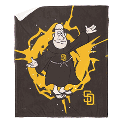 MLB Mascots San Diego Padres Silk Touch Sherpa Throw