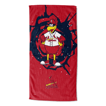 MLB Mascots St. Louis Cardinals Printed Beach Towel