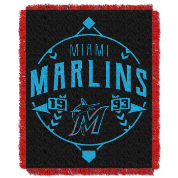MLB Miami Marlins Ace Jacquard Throw