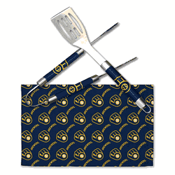 MLB Milwaukee Brewers Bbq Grill Utensil Set