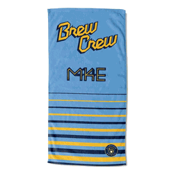 MLB Milwaukee Brewers City Connect Beach Towel 30x60 Inches